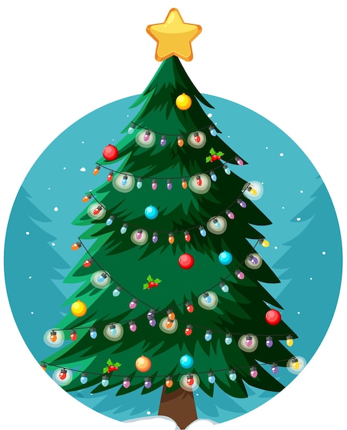 Free Vector christmas theme with christmas tree