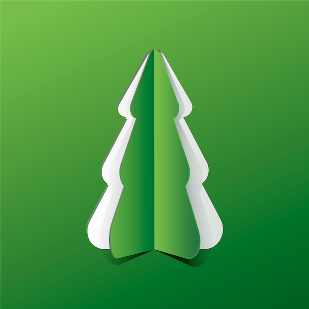 Free Vector christmas tree in paper style