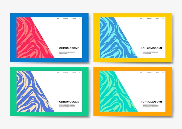 Free Vector chromosome educational science website design