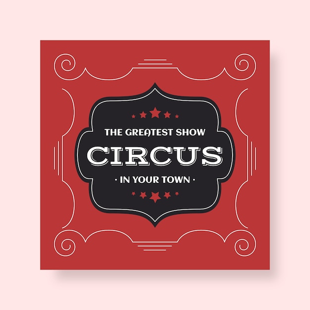 Free Vector circus square sign template design