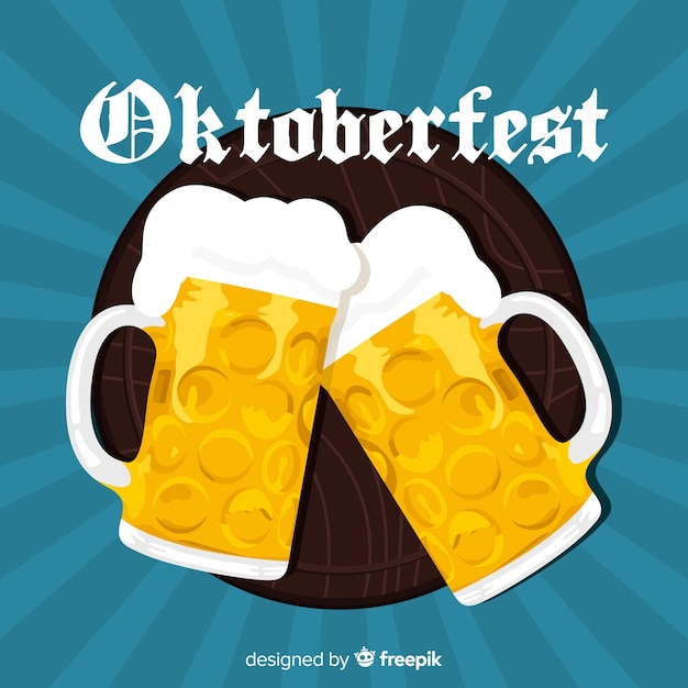 Free Vector classic oktoberfest composition with flat design
