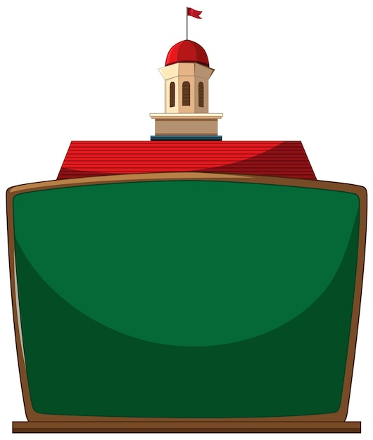 Free Vector classic schoolhouse with chalkboard