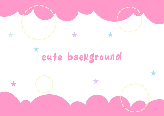 Free Vector cloud stars background cute simple design