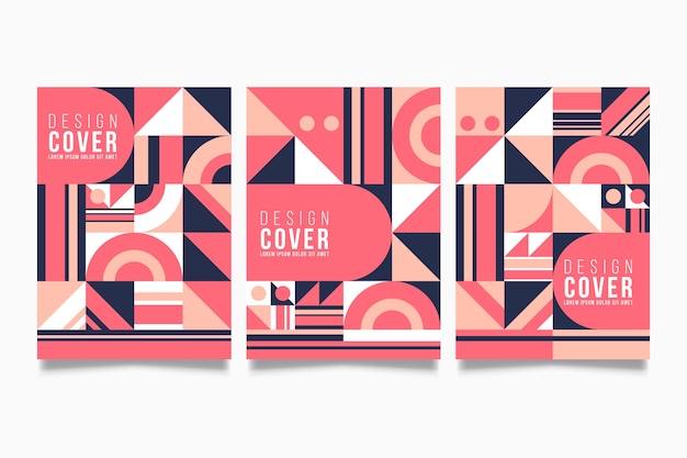 Free Vector collection of abstract geometric covers