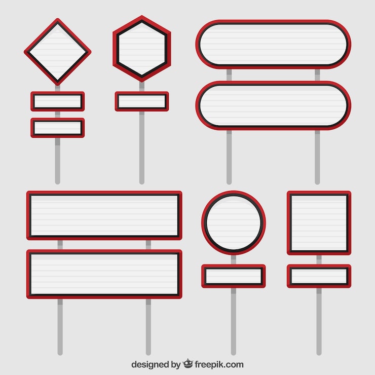 Free Vector collection of traffic sign in flat design