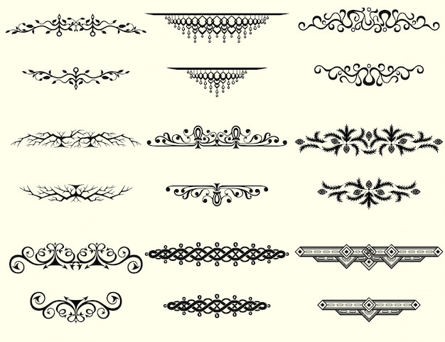 Free Vector collection of vintage borders