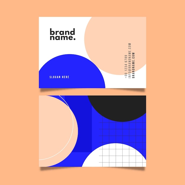 Free Vector coloful business card template
