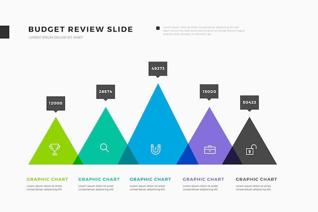 Free Vector colorful budget infographic