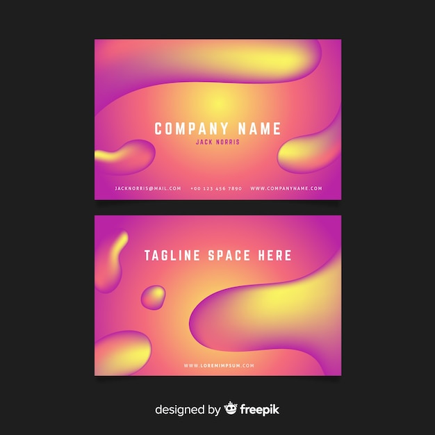 Free Vector colorful business card template