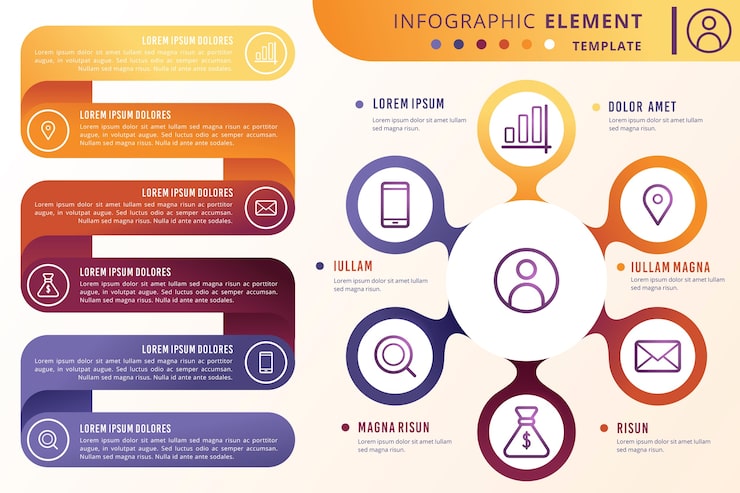 Free Vector colorful gradient infographic