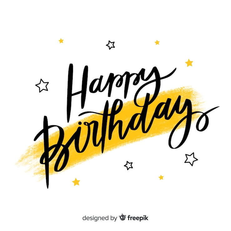 Free Vector colorful happy birthday lettering