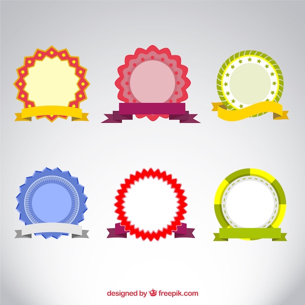 Free Vector colorful insignias