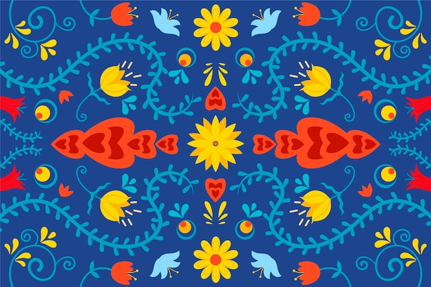 Free Vector colorful mexican background design