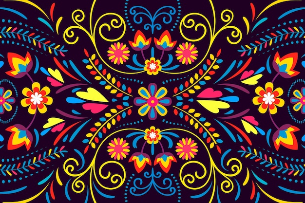 Free Vector colorful mexican background