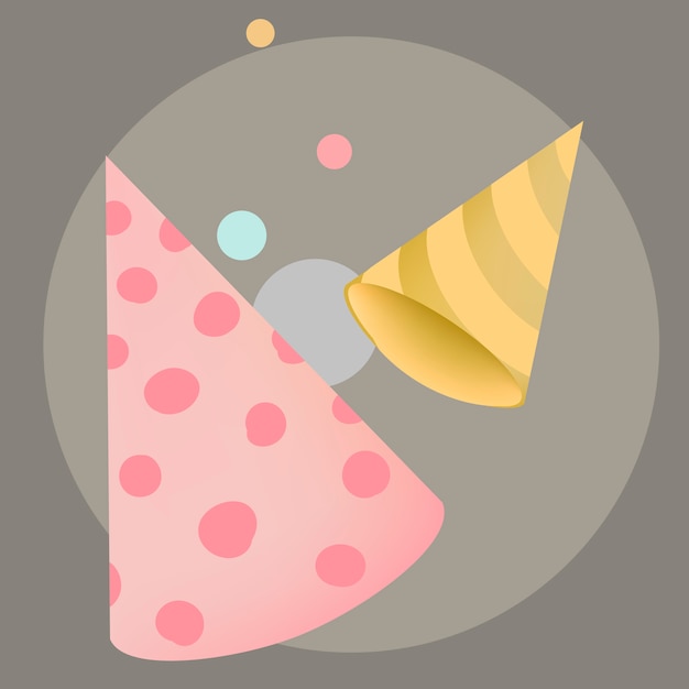 Free Vector colorful party hat design vectors