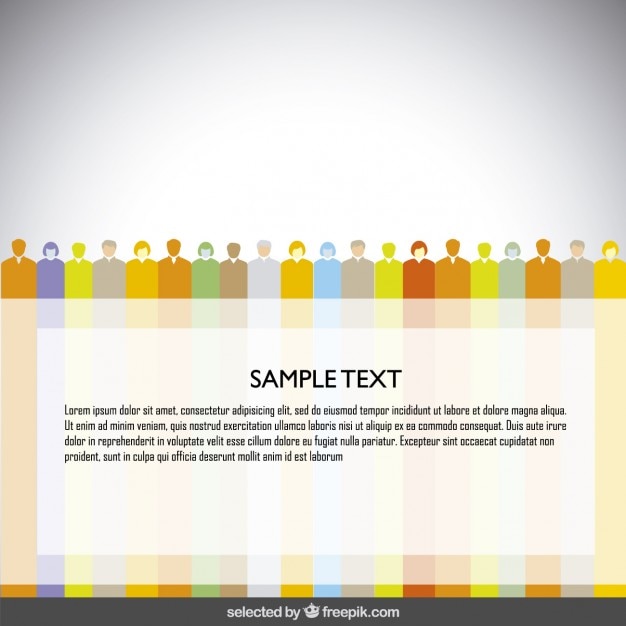 Free Vector colorful striped template with avatars
