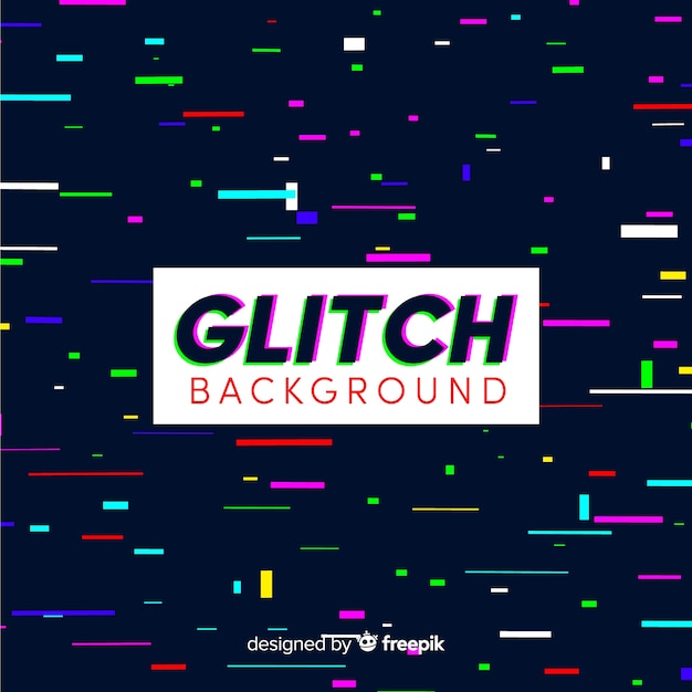 Free Vector colorful stripes glitch background
