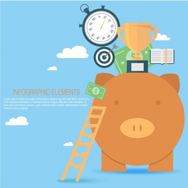 Free Vector coloured infographic elements