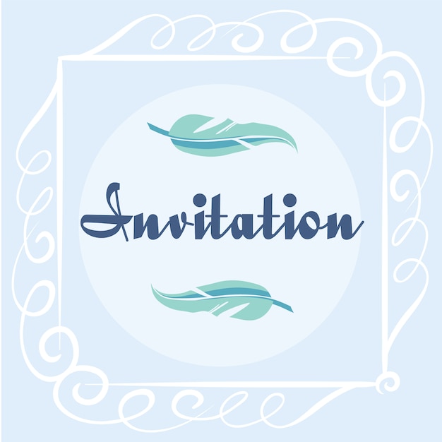 Free Vector coloured invitation design