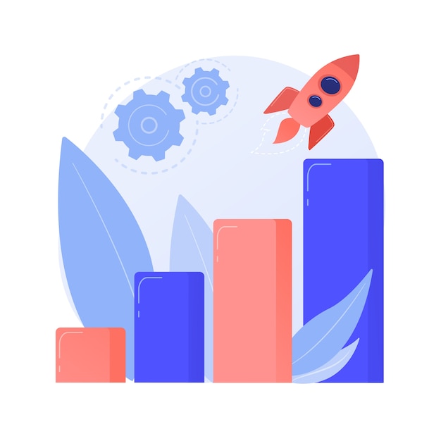 Free Vector computer performance boost. rocket fast data transmission. power measure, dial with pointer, scale with arrow. response time indicator. vector isolated concept metaphor illustration.