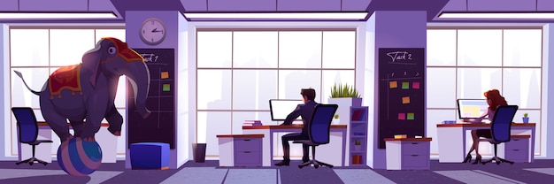 Free Vector concept of ignore elephant in room.