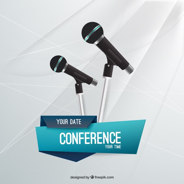 Free Vector conference flyer template