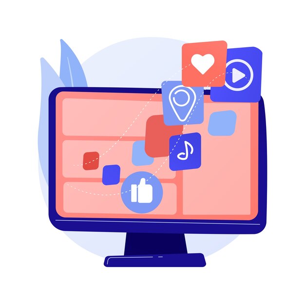 Free Vector content aggregator abstract concept vector illustration. aggregator software, best media content in one place, selected texts for resale, aggregation tools, business model abstract metaphor.