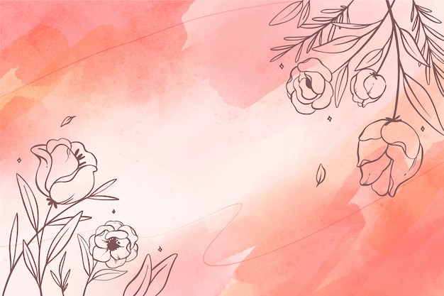 Free Vector copy space background with floral design