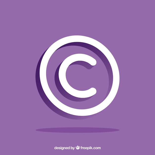 Free Vector copyright symbol in flat style
