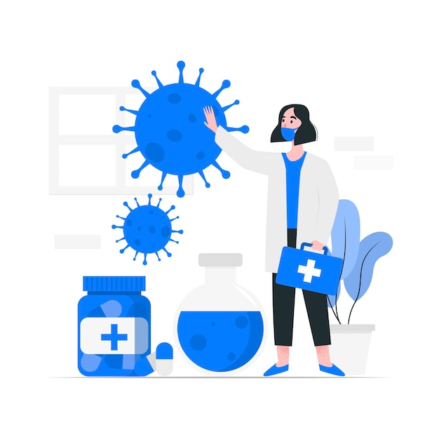 Free Vector coronavirus antidote development