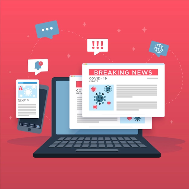 Free Vector coronavirus update concept