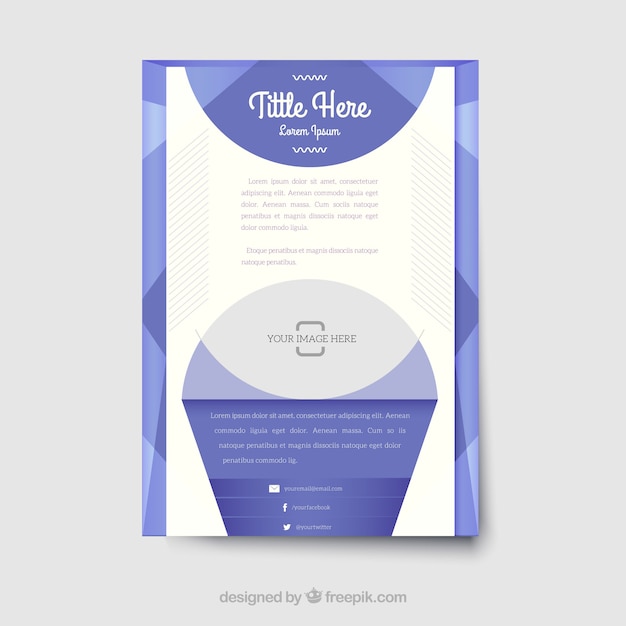 Free Vector corporate brochure with abstract design