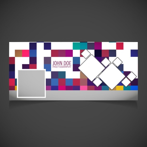Free Vector cover with a pixelated background 