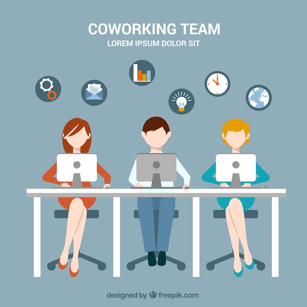 Free Vector coworking team