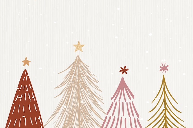Free Vector cream winter background, christmas aesthetic design vector