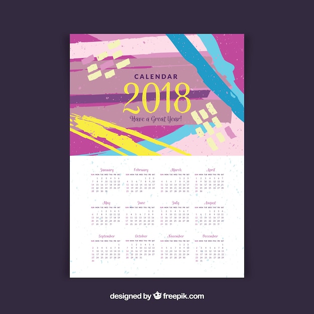 Free Vector creative 2018 calendar 