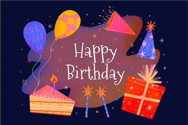 Free Vector creative birthday background illustrated