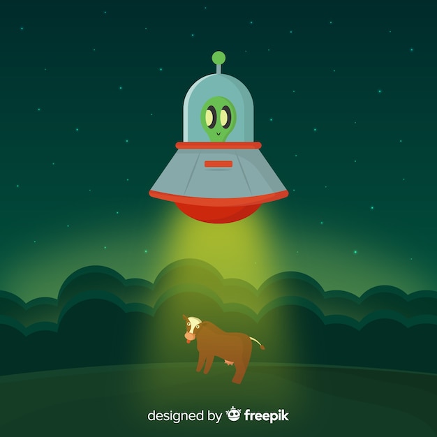 Free Vector creative ufo background
