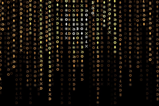 Free Vector cryptocurrency coding digital background vector open-source blockchain concept