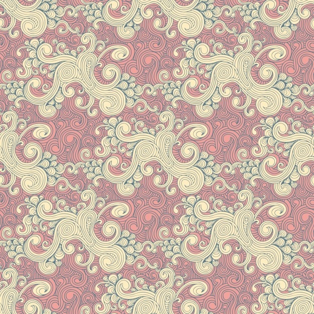 Free Vector curly drawn pattern