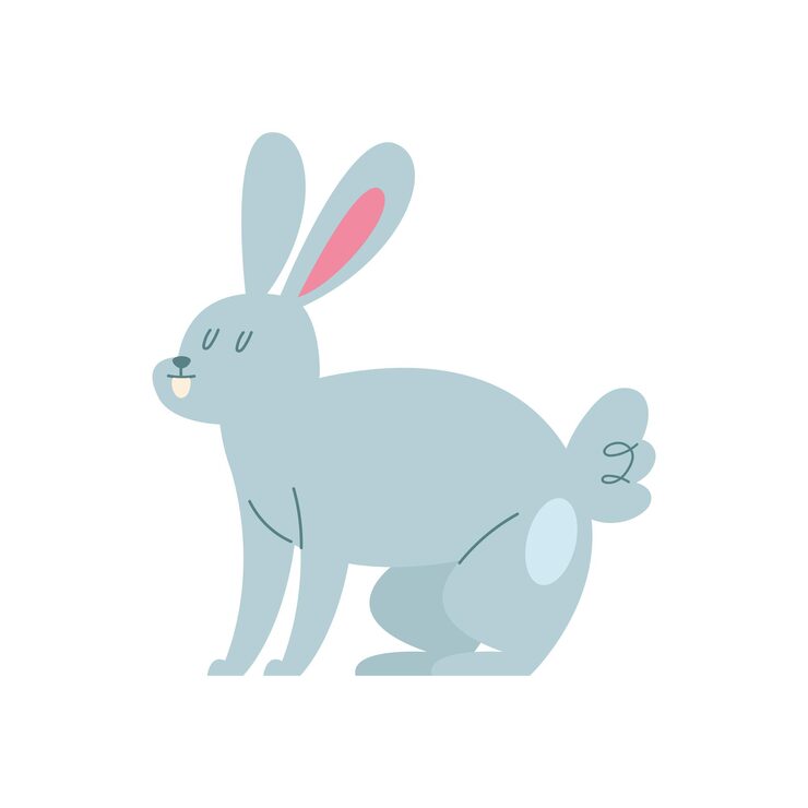 Free Vector cute bunny standing