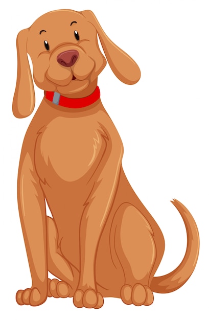 Free Vector a cute dog character
