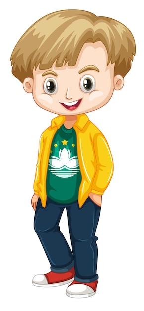 Free Vector cute happy smiling child isolated on white background