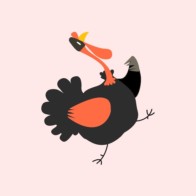 Free Vector cute illustration of a turkey