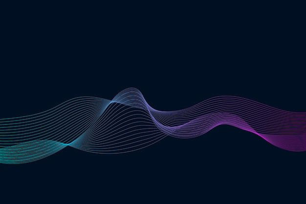 Free Vector data visualization dynamic wave pattern vector