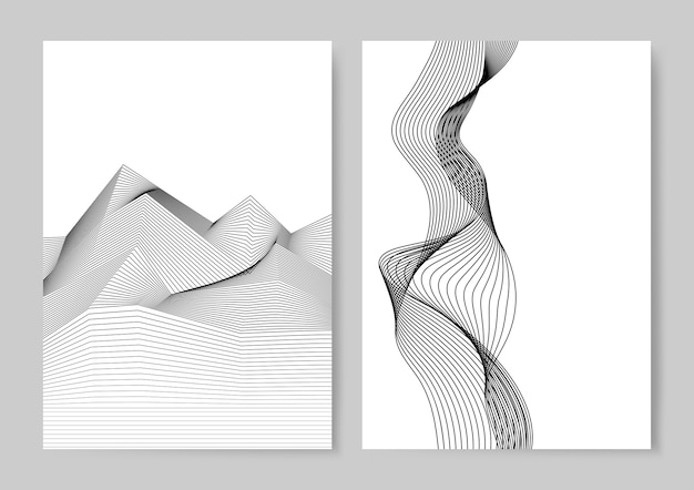 Free Vector data visualization dynamic wave pattern vector