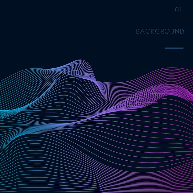 Free Vector data visualization dynamic wave pattern vector