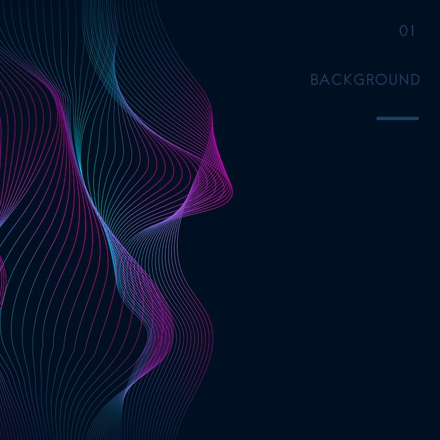 Free Vector data visualization dynamic wave pattern vector