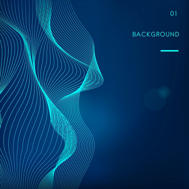 Free Vector data visualization dynamic wave pattern vector