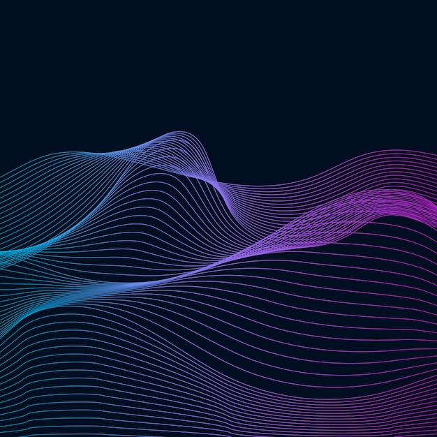 Free Vector data visualization dynamic wave pattern vector